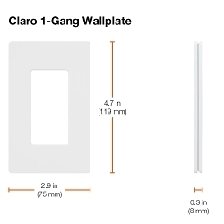 Lutron CW-1-WH - Combination Wallplates
