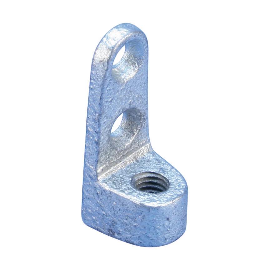 nVent CADDY 3270037PL Angle Bracket Side Beam Attachment, For Use With Hanger Rod, 3/8 in Rod, #14 Dia Screw, 250 lb Static Load, Malleable Iron, Plain, Import