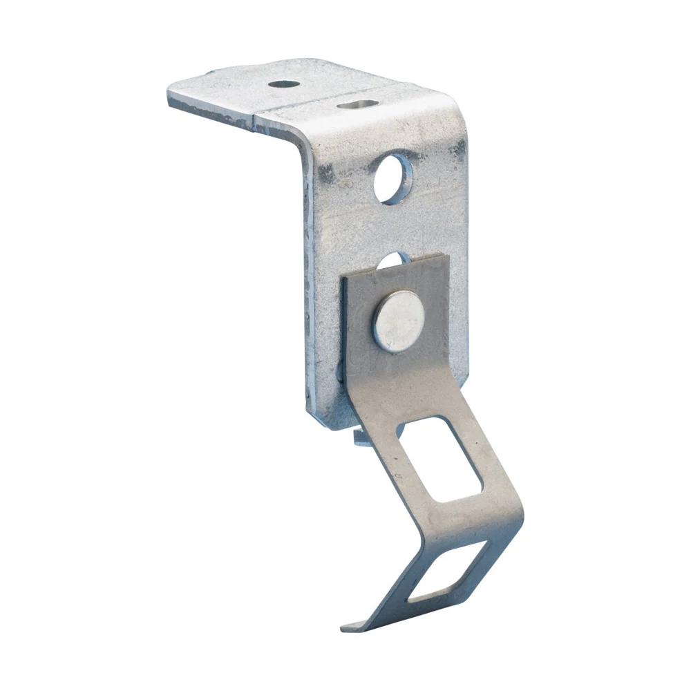 nVent CADDY 6AFAB3 Push Install Rod Hanger With Pin Driven Angle Bracket, 160 lb Static Load, Spring Steel/Steel, Caddy® Armor/Pre-Galvanized