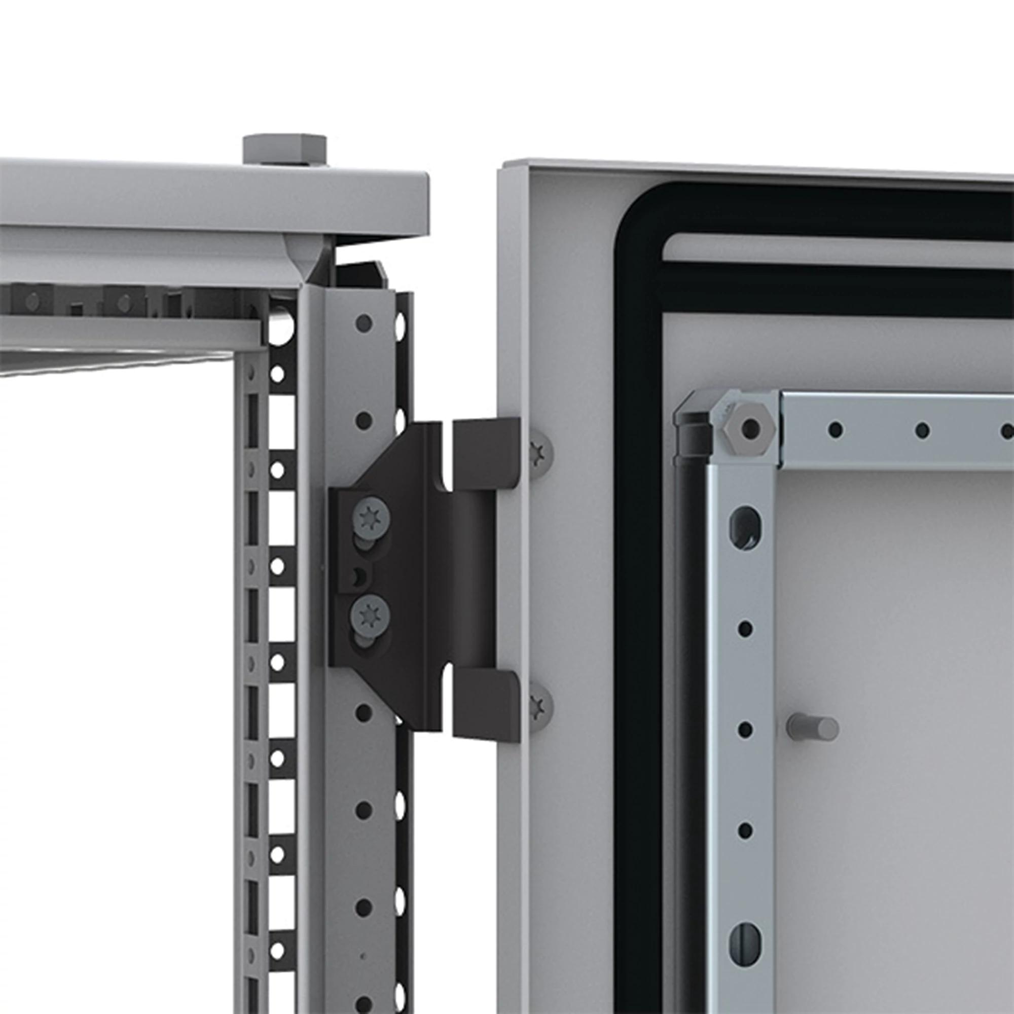 nVent Hoffman DHN180N 180 deg Adjustable Door Hinge, For Use With Floor Standing Enclosure, Die Cast Alloy, Black/Gray