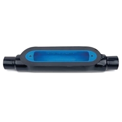 Ocal BC6-G OCAL-BLUE® BC6-G BC Series Type C Straight Feed-Through Conduit Body With Cover and Gasket, 2 in Hub, Mogul Form, Iron, Electro Galvanized