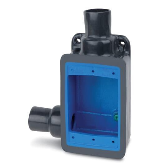 Ocal FDL1-G Deep Hub Left Device Box With Conduit, Iron Alloy, 1 Gangs