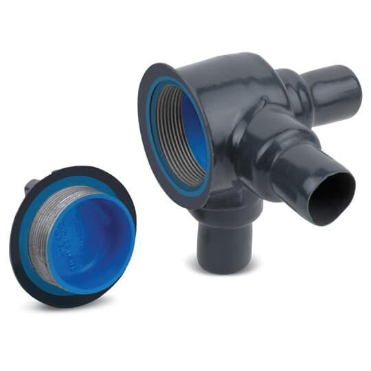 Ocal GUAM26-B OCAL-BLUETM GUAM26-B Explosionproof Conduit Outlet Box With Internal Grounding Screw, 3/4 in, 3 in Cover Opening, 12-1/2 cu-in, PVC Coated/Zinc Plated