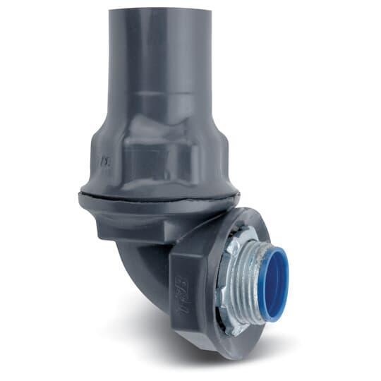 Ocal ST290-G Liquid Tight Conduit Connector, 2 in Trade, 90 deg, Steel, PVC Coated