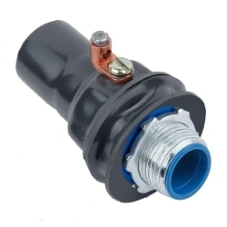 Ocal ST3/4-LG Straight Liquid Tight Conduit Connector, 3/4 in Trade, Steel, PVC Coated