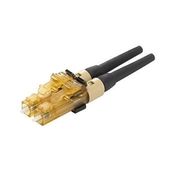 Panduit FLCDMC6BLY OptiCam® FLCDMC6BLY Pre-Polished Fiber Optic Connector, LC Duplex Connector, OM1 Multi-Mode Fiber, 900 um Tight Buffered Fiber, Zirconia Ceramic Ferrule