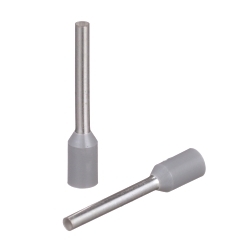 Panduit FSD76-12-D Pan-TermTM FSD76-12-D Type FSD DIN End Sleeve Single Insulated Wire Ferrule, 18 AWG Stranded Conductor, 0.71 in L, Copper, Gray