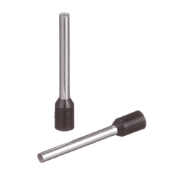 Panduit FSD78-18-D Pan-TermTM FSD78-18-D Type FSD DIN End Sleeve Single Insulated Wire Ferrule, 16 AWG Stranded Conductor, 0.96 in L, Copper, Black