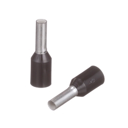 Panduit FSD78-6-D Pan-TermTM FSD78-6-D Type FSD DIN End Sleeve Single Insulated Wire Ferrule, 16 AWG Stranded Conductor, 0.49 in L, Copper, Black