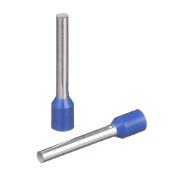 Panduit FSD80-18-D Pan-TermTM FSD80-18-D Type FSD DIN End Sleeve Single Insulated Wire Ferrule, 14 AWG Stranded Conductor, 0.98 in L, Copper, Blue