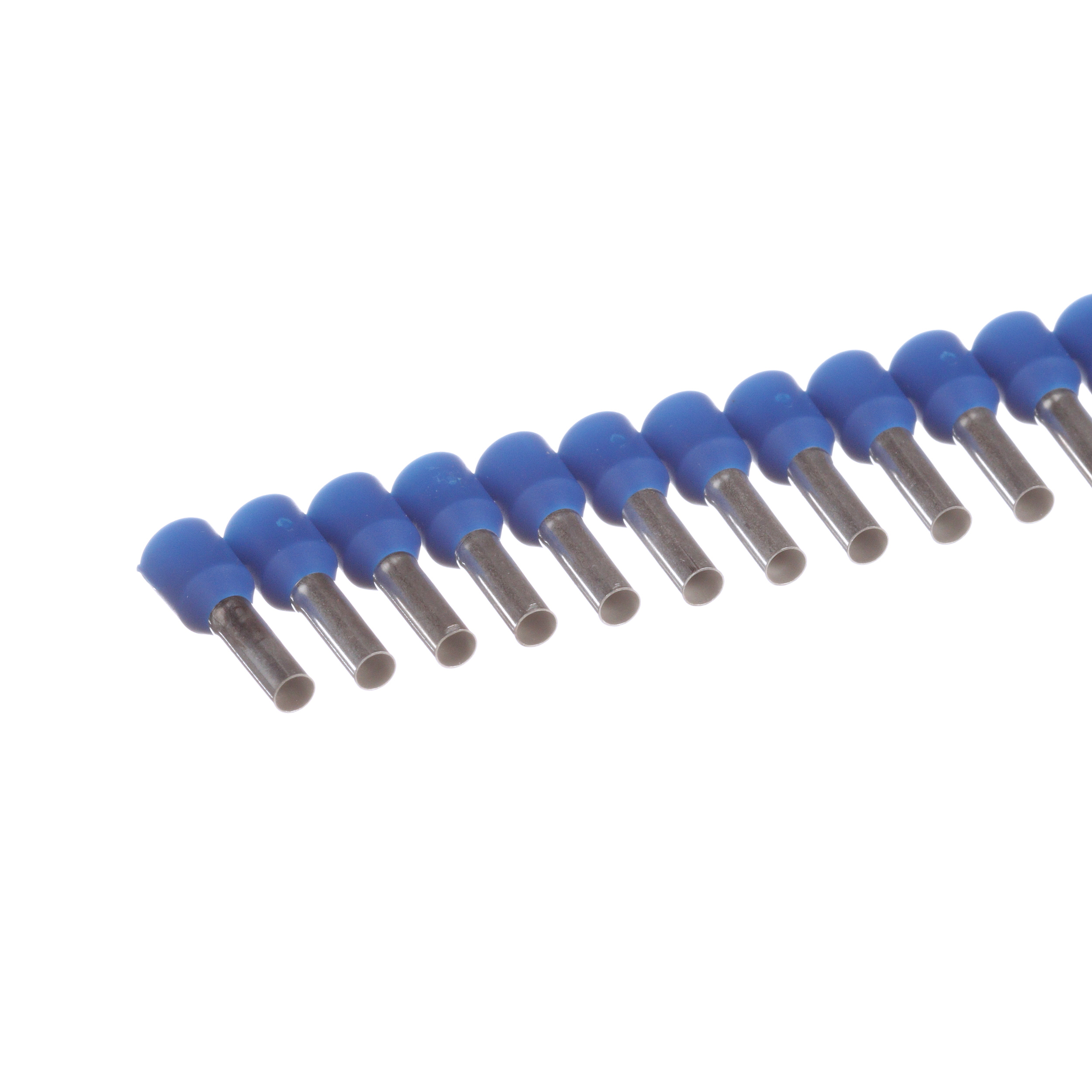 Panduit FSD80-8-DK Reel SmartTM FSD80-8-DK Type FSD Sleeve Single Insulated Wire Ferrule, 14 AWG Stranded Conductor, 0.57 in L, Copper, Blue