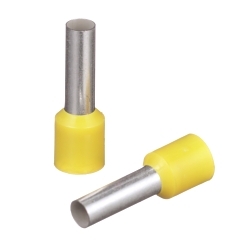 Panduit FSD82-12-C Pan-TermTM FSD82-12-C Type FSD Single Insulated Wire Ferrule, 10 AWG Stranded Conductor, 0.79 in L, Copper, Yellow