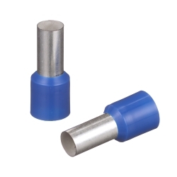 Panduit FSD84-12-C Pan-TermTM FSD84-12-C Type FSD DIN End Sleeve Single Insulated Wire Ferrule, 6 AWG Stranded Conductor, 0.91 in L, Copper, Blue