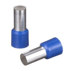 Panduit FSD87-20-L Pan-TermTM FSD87-20-L Type FSD DIN End Sleeve Single Insulated Wire Ferrule, 1/0 AWG Stranded Conductor, 1.42 in L, Copper, Blue