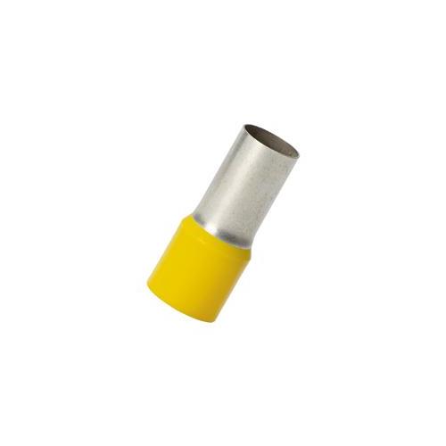 Panduit FSD92-32-Q Pan-TermTM FSD92-32-Q Type FSD DIN End Sleeve Single Insulated Wire Ferrule, 6/0 AWG Stranded Conductor, 2.28 in L, Copper, Yellow