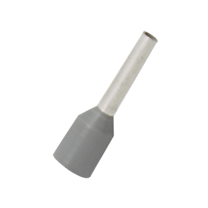 Panduit FSDX76-8-D Pan-TermTM FSDX76-8-D Type FSDX DIN End Sleeve Single Insulated Wire Ferrule, 18 AWG Stranded Conductor, 0.55 in L, Copper, Gray