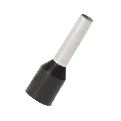 Panduit FSDX78-8-D Pan-TermTM FSDX78-8-D Type FSDX DIN End Sleeve Single Insulated Wire Ferrule, 16 AWG Stranded Conductor, 0.57 in L, Copper, Black