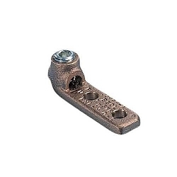 Panduit PNL-1000-2-3 PNL-2 1-Barrel Mechanical Lug Connector, 500 to 1000 kcmil Copper Conductor, 1/2 in Stud, 2 Bolt Holes, Cast Copper