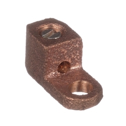 Panduit PNL-4-C Pan-LugTM PNL-4-C 1-Barrel Mechanical Connector Lug, 14 to 4 AWG Solid/Stranded Copper Conductor, 1/4 in Stud, 1 Bolt Hole, Copper