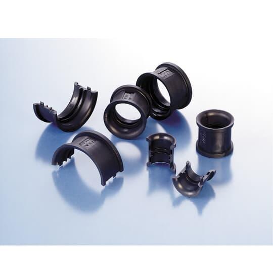 PMA BGN-R70 Half Slide Shell Insert, For Use With NW/Metric 70/80 Nylon Flexible Conduit, Polyamide 6, Black