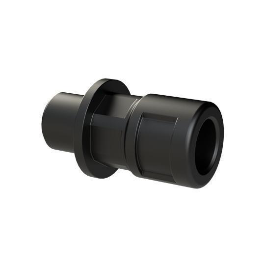 PMA BVND-M12MGT PMAFIX BVND-M12MGT Straight Conduit Connector With Metric Threads, NW07 Trade, M12x1.5 Cable Openings, For Use With PMAFLEX®, PMAFLEX® Pro and PMA Smart Line Conduits, Polyamide 6