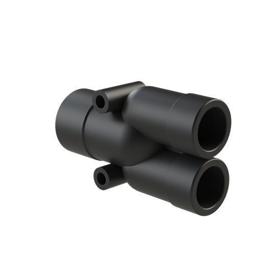 PMA BVYD-231717GT PMAFIX BVYD-231717GT 1-Piece Type Y Conduit Connector, NW23 x NW17 x NW17 Trade, For Use With PMAFLEX, PMA Smart Line Conduits, Polyamide 6