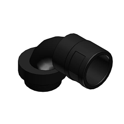 PMA NVBV-M257GT-11 PMAFIX NVBV-M257GT-11 Curved Conduit Elbow With Pre-Installed Universal Safety Clip, Conduit Seal and Thread Gasket, NW17 Trade, 90 deg, Polyamide 6
