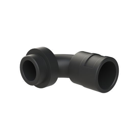 PMA NVBV-M323-13 PMAFIX® NVBV-M323-13 Curved Conduit Elbow With Oval Clip, Conduit Seal and Thread Gasket, M32/NW23 Trade, 90 deg, Polyamide/Nylon 6