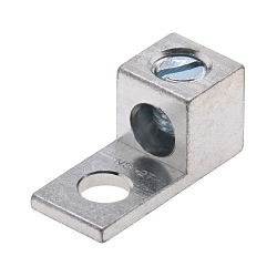 Polaris 2T T Series Rated Lug, 14 to 2 AWG, 1/4 in Stud, 1 Bolt Holes, Aluminum