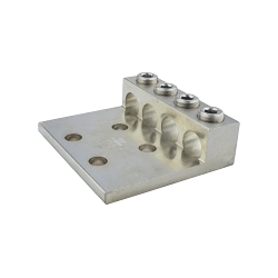 Polaris 4-600L4 L4 Dual Rated Panelboard Lug, 2 AWG to 600 kcmil, 9/16 in Bolt/Stud, Surface Mount, 1-3/4 in Hole Spacing, For Use With Copper or Aluminum Conductor