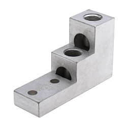 Polaris 600T-2 T2 Stacked Lug, 2 AWG to 600 kcmil Aluminum/Copper Conductor, 3/8 in Stud, 2 Bolt Holes
