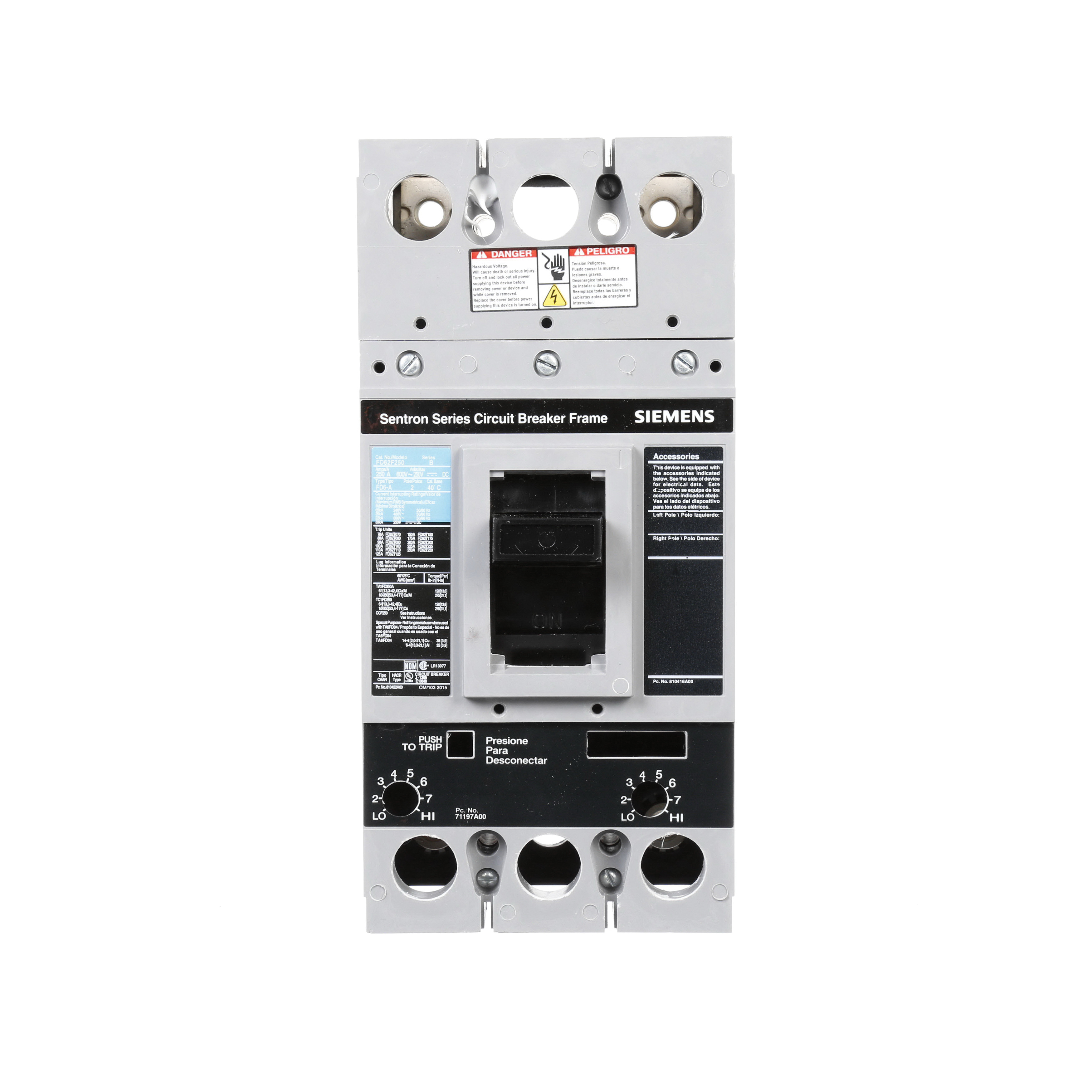 Siemens A02ED62B - Molded Case Circuit Breakers