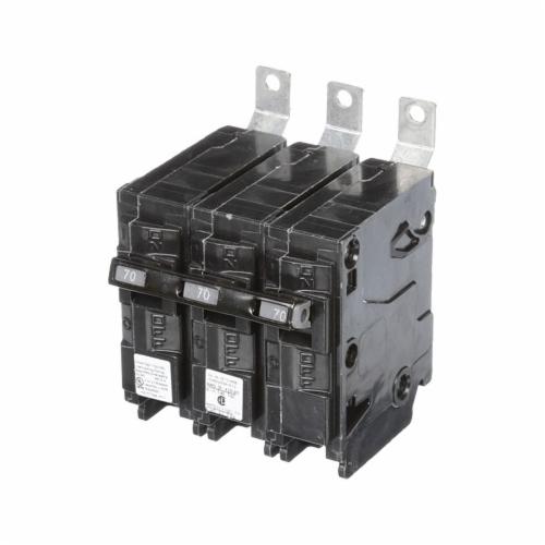 Siemens B370HH Type HBL Low Voltage Molded Case Circuit Breaker, 240 V AC, 70 A, 65 kA Interrupt, 3 Poles, Thermal Magnetic Trip