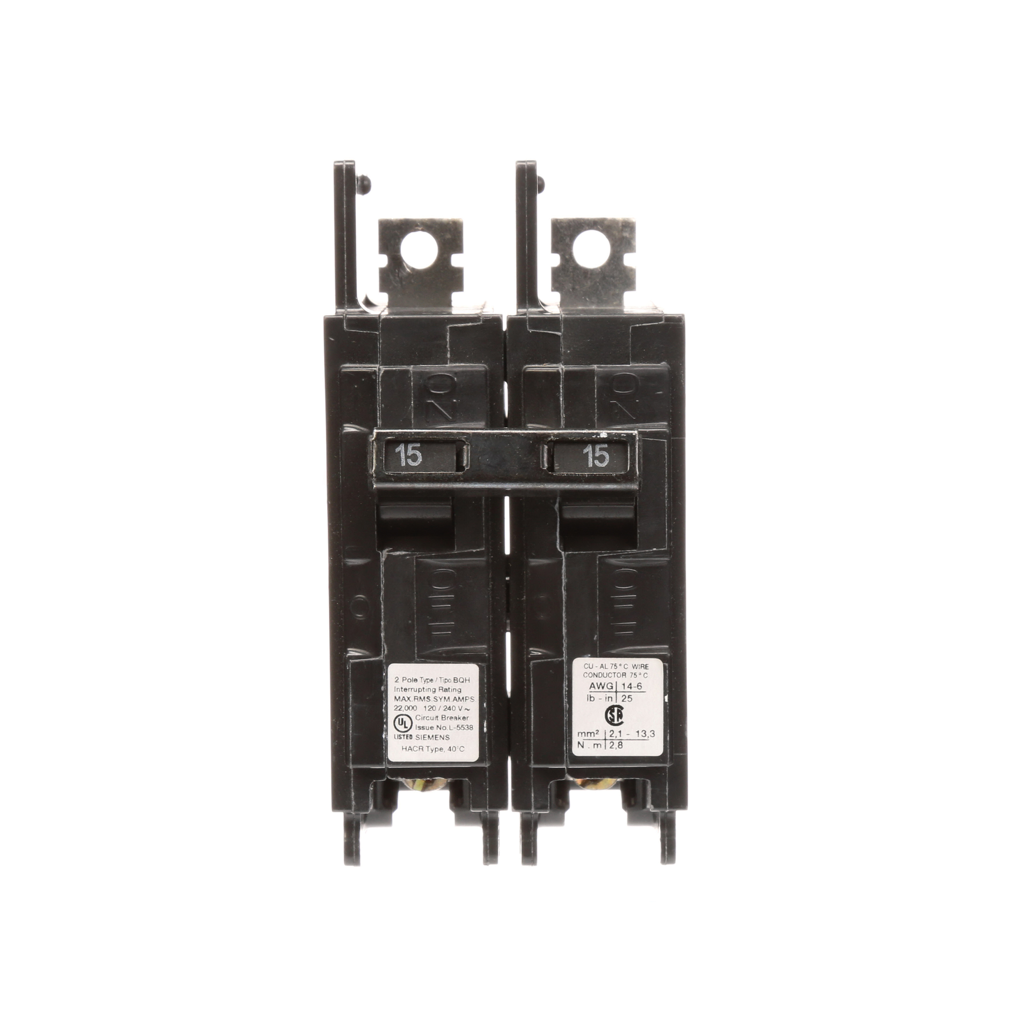 Siemens BQ2B015H - Molded Case Circuit Breakers