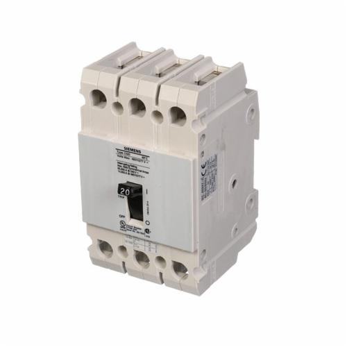 Siemens CQD320 Type CQD Low Voltage Molded Case Circuit Breaker, 277/480 V AC, 20 A, 14 kA Interrupt, 3 Poles, Thermal Magnetic Trip