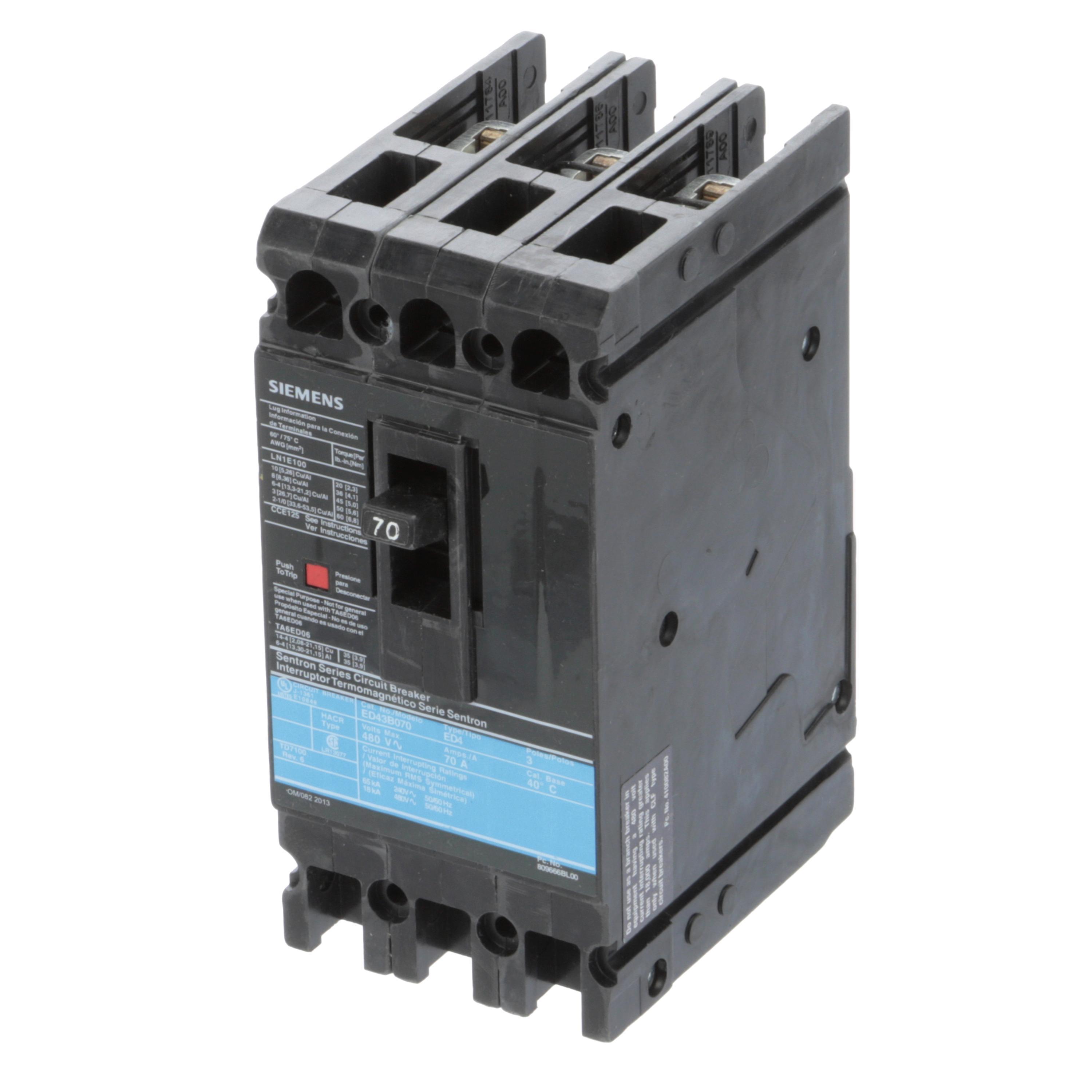 Siemens ED43B070L - Molded Case Circuit Breakers