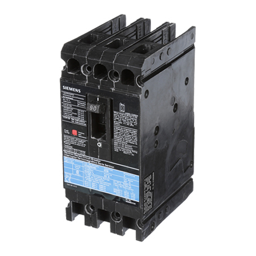 Siemens ED63B090 SentronTM ED63B090 Type ED6 Low Voltage Molded Case Circuit Breaker, 600 V AC/250 V DC, 90 A, 18 kA Interrupt, 3 Poles, Thermal Magnetic Trip