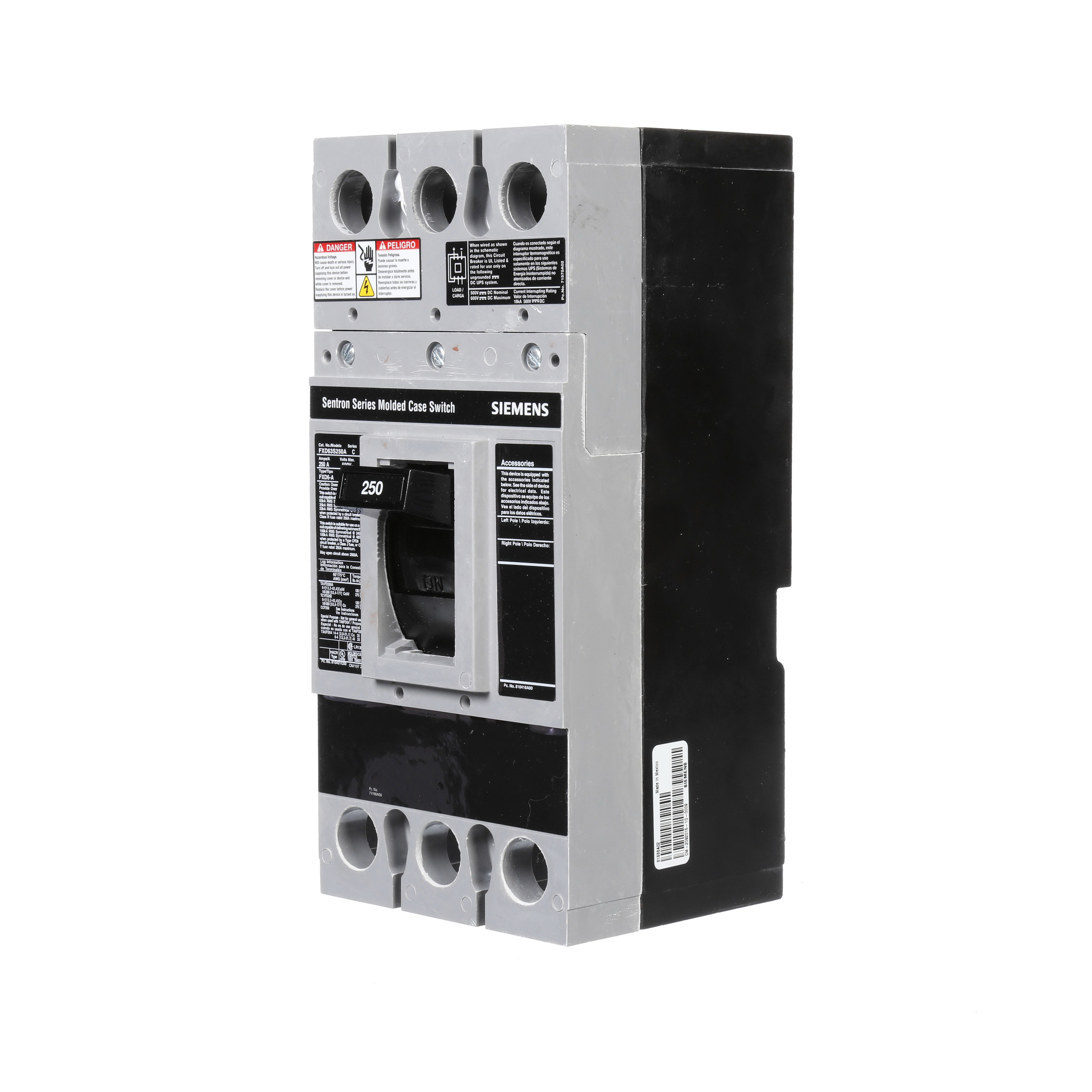 Siemens FXD63S250A - Molded Case Circuit Breakers