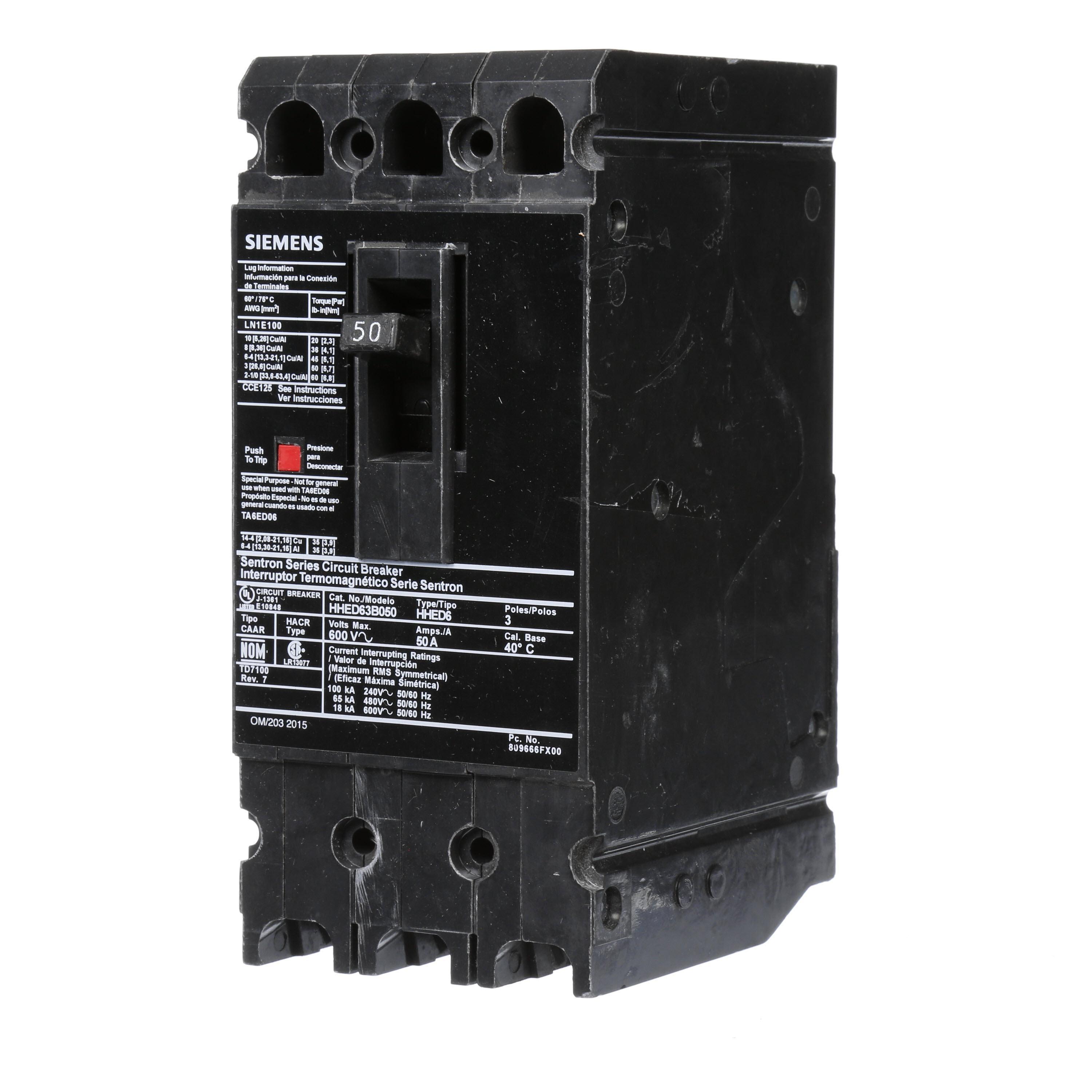 Siemens HHED63B050 - Molded Case Circuit Breakers