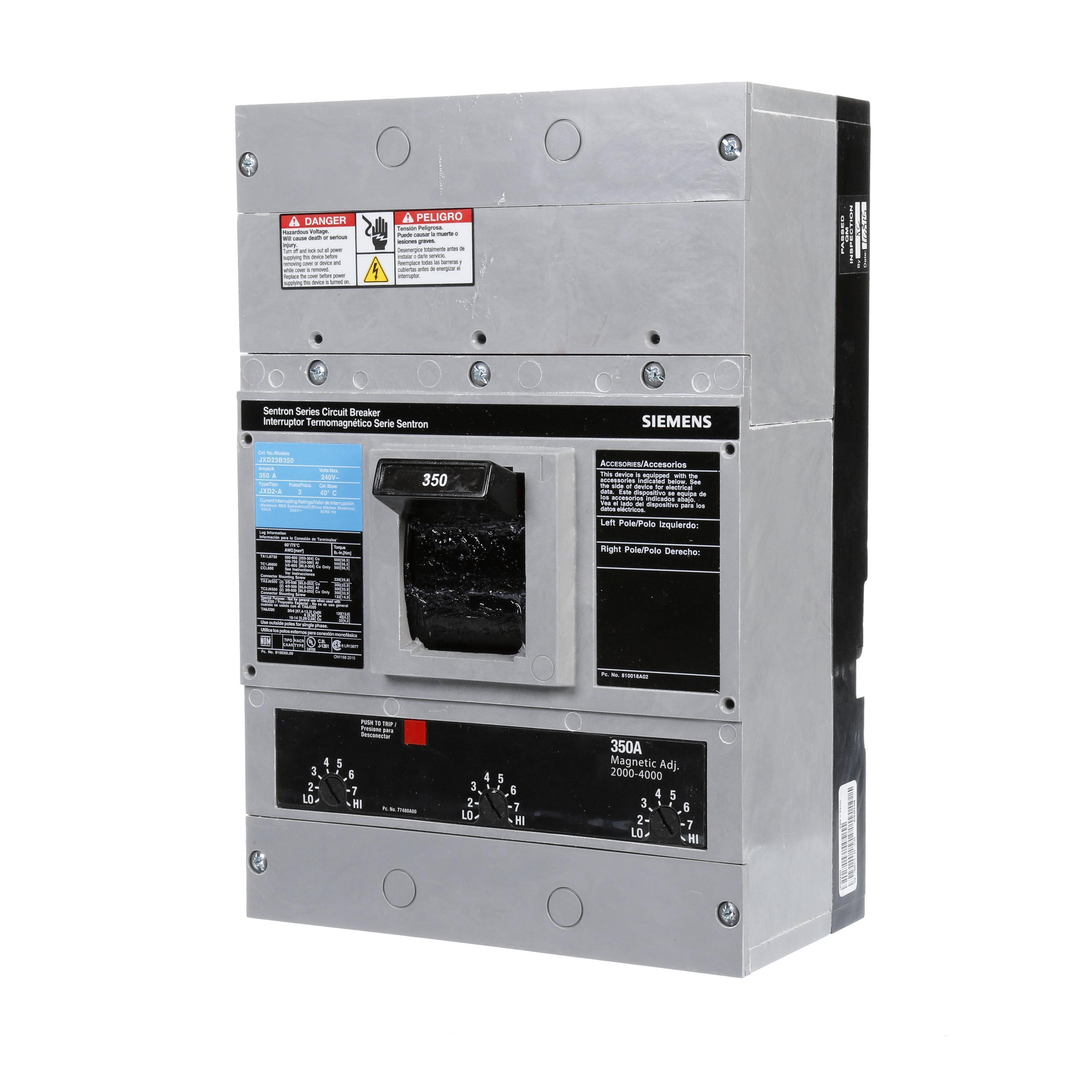 Siemens JXD23B350 - Molded Case Circuit Breakers