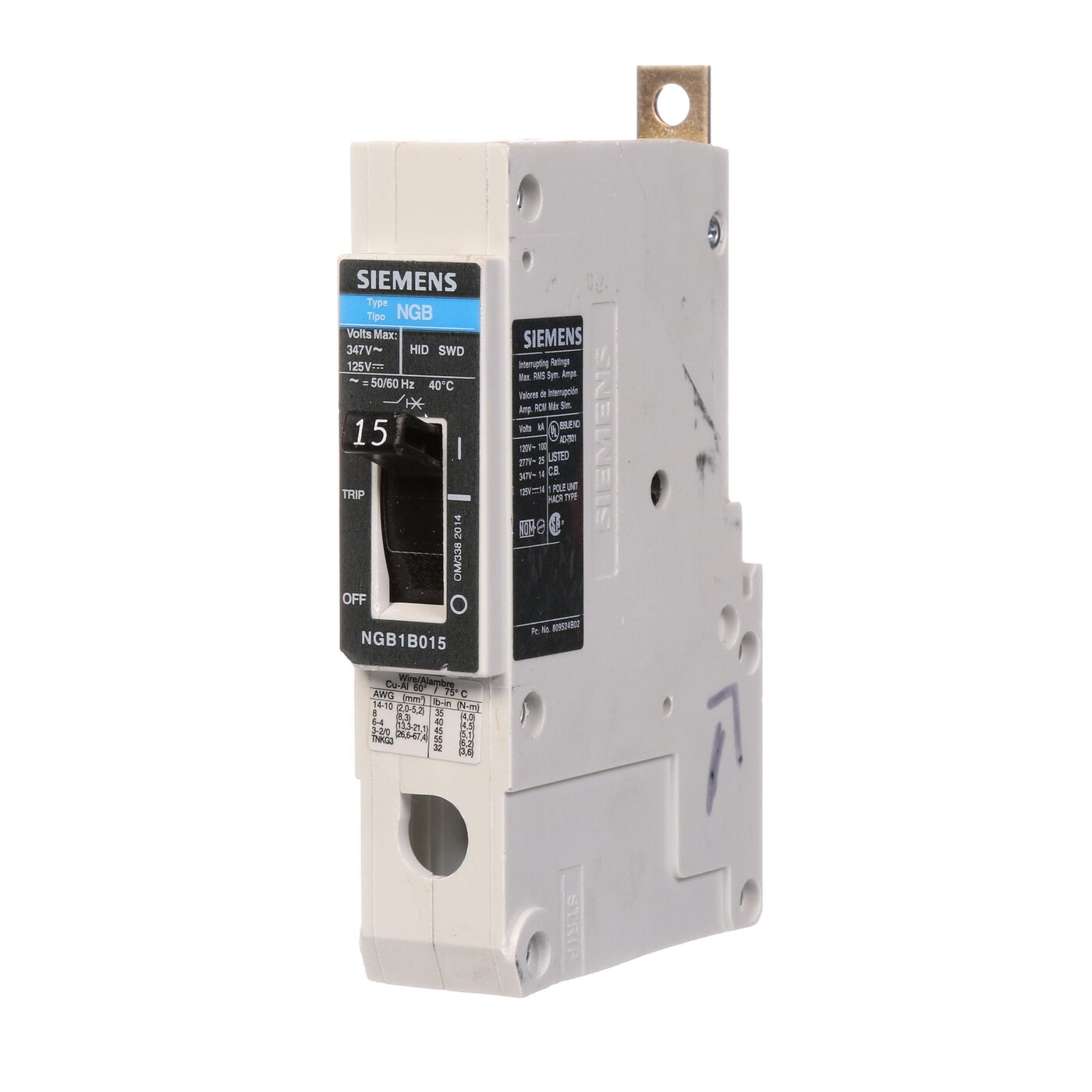Siemens NGB1B015B - Molded Case Circuit Breakers