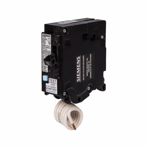 Siemens Q115DF Type QFGA2 AFCI/GFCI Combination Circuit Breaker, 120 V AC, 15 A, 10 kA Interrupt, 1 Poles, Thermal Magnetic Trip