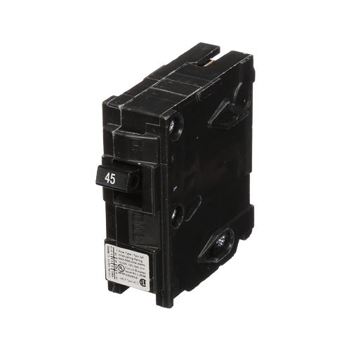 Siemens Q145 Low Voltage Miniature Molded Case Circuit Breaker With Insta-Wire, 120 V AC, 45 A, 10 kA Interrupt, 1 Poles, Thermal Magnetic Trip