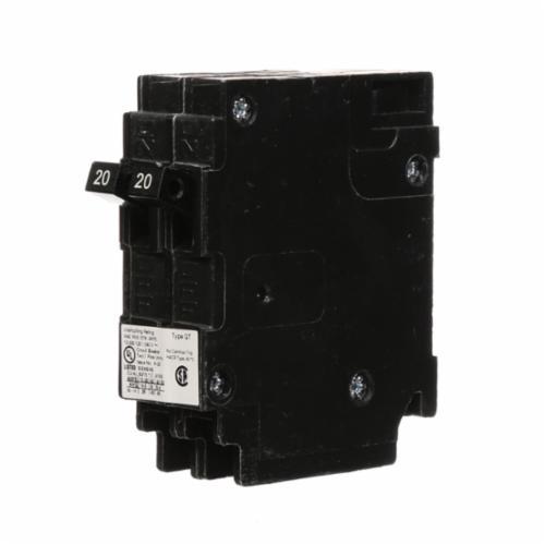 Siemens Q2020NC Type QT Duplex Low Voltage Miniature Non-Current Limiting Molded Case Circuit Breaker, 120 V AC, 20 A, 10 kA Interrupt, 1 Poles, Thermal Magnetic Trip