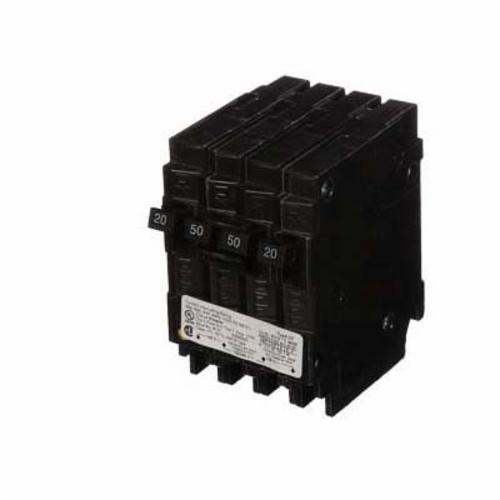 Siemens Q22050CT Type QT Low Voltage Miniature Triplex Molded Case Circuit Breaker, 120/240 V AC, 20 to 50 A, 10 kA Interrupt, 3 Poles, Thermal Magnetic Trip