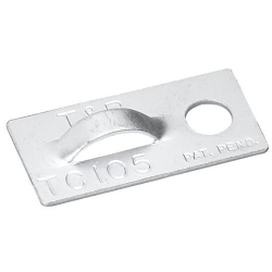 Ty-Rap TC105 Cable Tie Mounting Base, 2-Way, Epoxy Glue/Threaded Mount, 0.19 in W Tie, Aluminum, Metallic