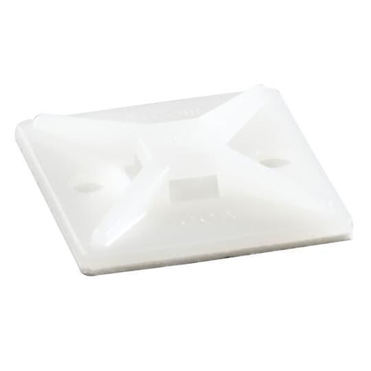 Ty-Rap TC345 Cable Tie Mounting Base, 4-Way, Threaded Mount, 0.19 in W Tie, Nylon/Polyamide 6.6, Natural