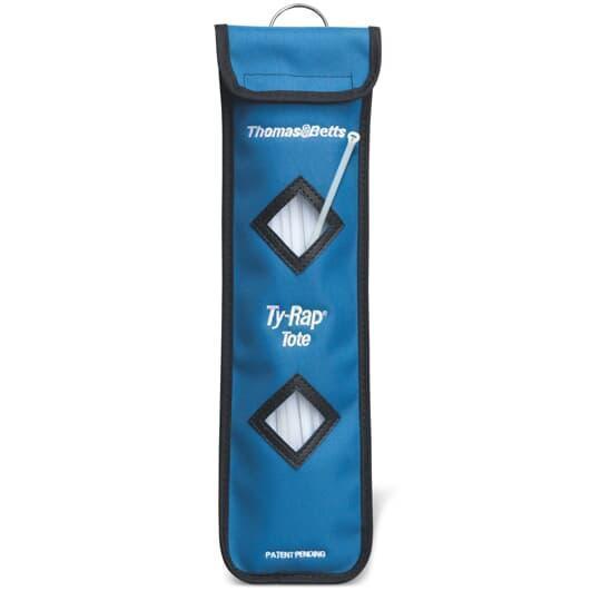 Ty-Rap TY-TOTE-28 Cable Tie Dispenser, For Use With 11 in and 14 in Cable Tie, 14.2 in L x 0.19 in W x 0.05 in THK, Polyester, Blue