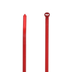 Ty-Rap TY25M-2 High Performance Standard Cable Tie, 7.31 in L x 0.184 in W x 0.043 in THK, Nylon/Polyamide 6.6, Red