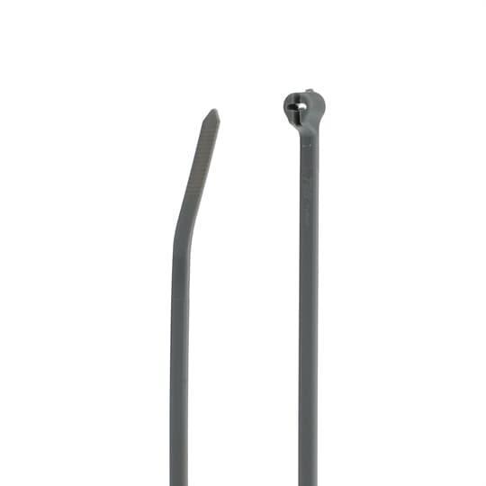 Ty-Rap TY25M-8 High Performance Standard Cable Tie, 7.31 in L x 0.184 in W x 0.043 in THK, Nylon/Polyamide 6.6, Gray